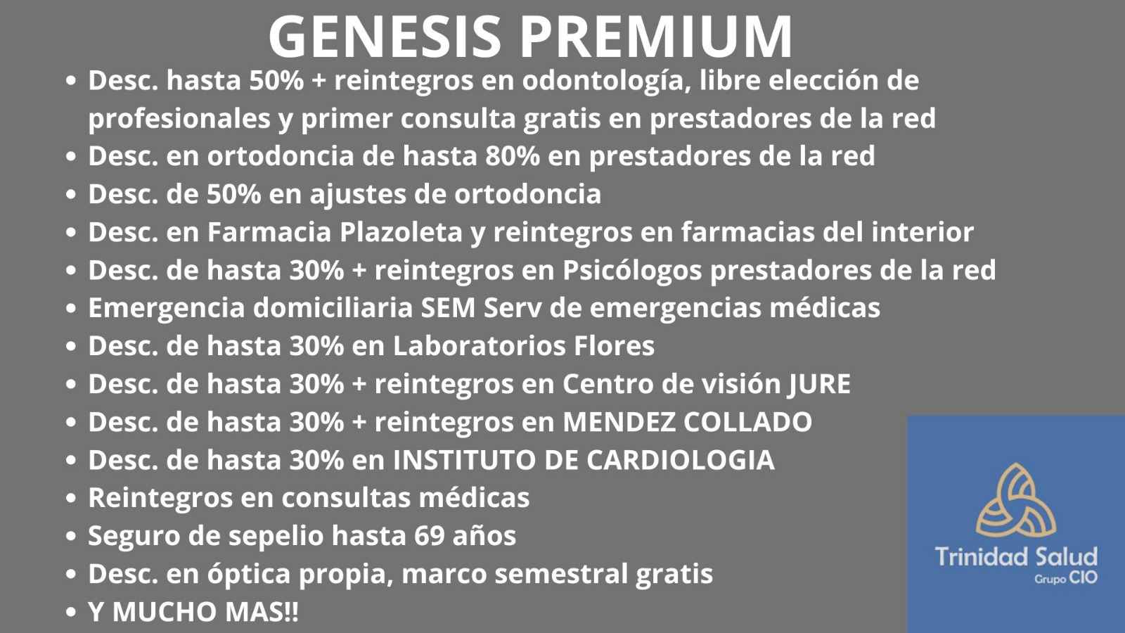 Placa del plan Genesis Premium
